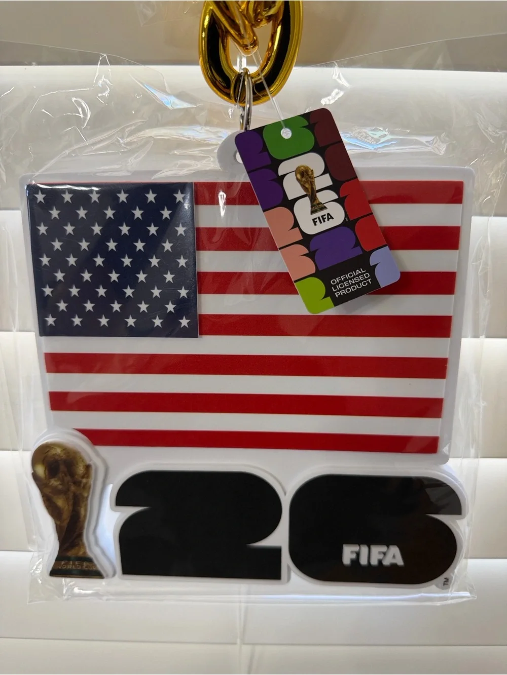 FIFA 2026 USA oversized GOLD bling necklace! NWT